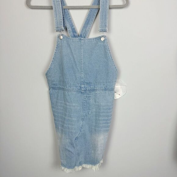 ALTAR’D STATE | NEW Blue Jean Denim Jumper Overall Dress Women’s Size Small - Picture 2 of 10